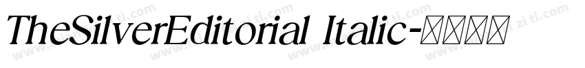 TheSilverEditorial Italic字体转换
